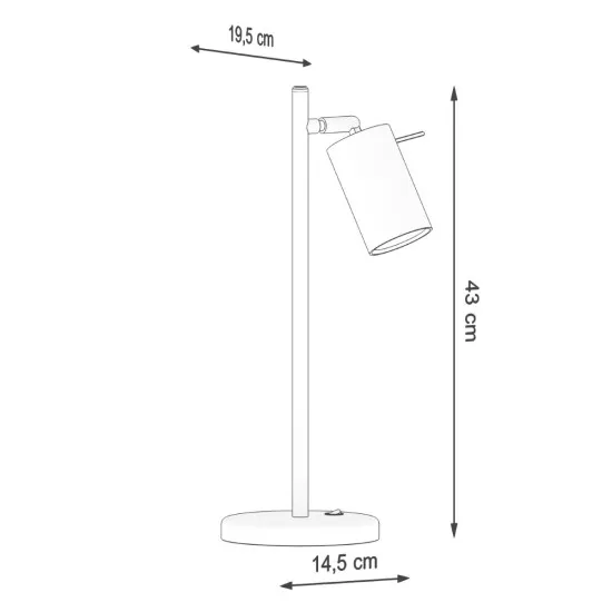 Sollux Ring fekete asztali lámpa (SOL-SL.1091) GU10 1 izzós IP20