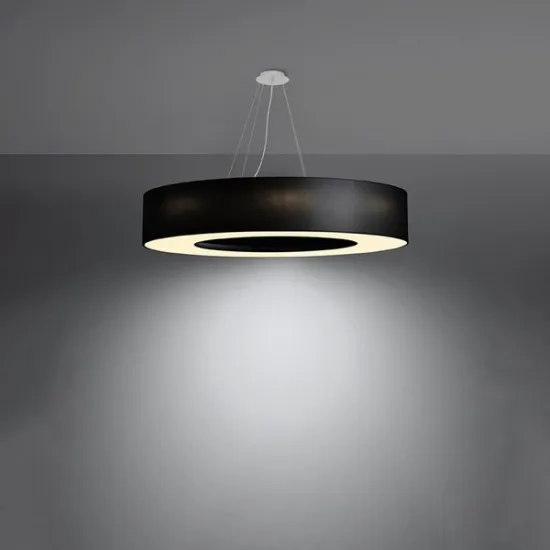 Sollux Saturno 90 fekete-fehér függesztett lámpa (SOL-SL.0796) E27 8 izzós IP20