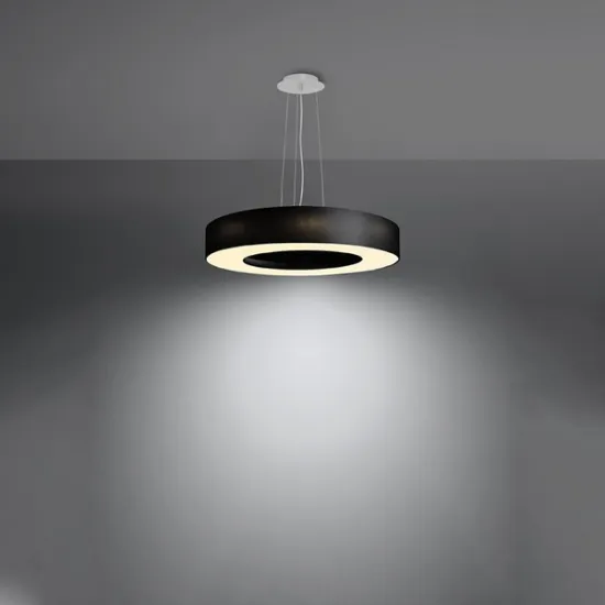 Sollux Saturno Slim 50 fekete-fehér függesztett lámpa (SOL-SL.0750) E27 5 izzós IP20