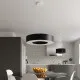Sollux Saturno Slim 70 fekete-fehér függesztett lámpa (SOL-SL.0754) E27 6 izzós IP20