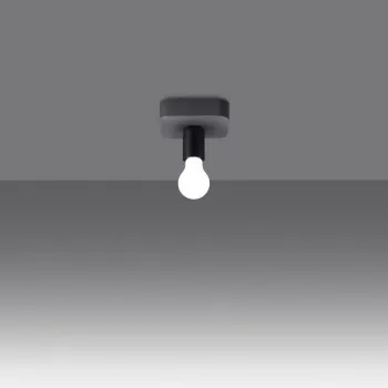 Sollux Tavo 1 szürke-fekete mennyezeti lámpa (SOL-SL.1156) E27 1 izzós IP20