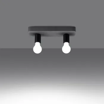 Sollux Tavo 2 szürke-fekete mennyezeti lámpa (SOL-SL.1157) E27 2 izzós IP20