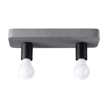 Sollux Tavo 2 szürke-fekete mennyezeti lámpa (SOL-SL.1157) E27 2 izzós IP20