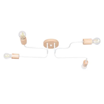 Sollux Timbo 4 fehér-natúr mennyezeti lámpa (SOL-SL.1665) E27 4 izzós IP20