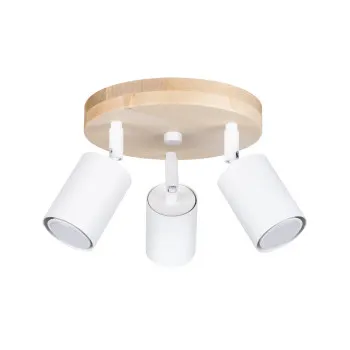 Sollux Verdo 3P fehér-natúr mennyezeti lámpa (SOL-SL.1287) GU10 3 izzós IP20