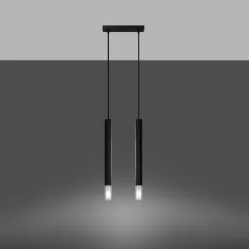 Sollux Wezyr 2 fekete függesztett lámpa (SOL-SL.0961) G9 2 izzós IP20