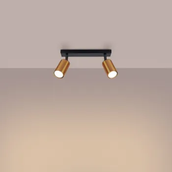 Sollux Winx 2 fekete-réz mennyezeti spotlámpa (SOL-SL.1375) GU10 2 izzós IP20