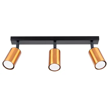 Sollux Winx 3 fekete-réz mennyezeti spotlámpa (SOL-SL.1376) GU10 3 izzós IP20