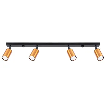 Sollux Winx 4L fekete-réz mennyezeti spotlámpa (SOL-SL.1379) GU10 4 izzós IP20