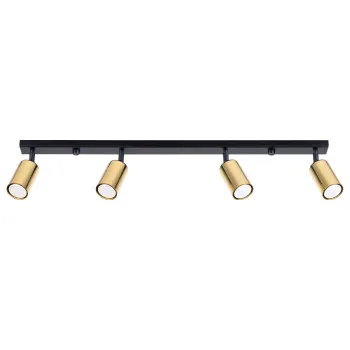 Sollux Winx 4L fekete-arany mennyezeti spotlámpa (SOL-SL.1387) GU10 4 izzós IP20