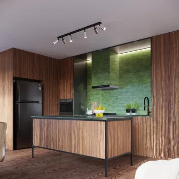 Sollux Winx 6L fekete-króm mennyezeti spotlámpa (SOL-SL.1372) GU10 6 izzós IP20