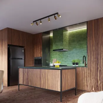 Sollux Winx 6L fekete-arany mennyezeti spotlámpa (SOL-SL.1388) GU10 6 izzós IP20