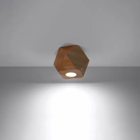 Sollux Woody 1 natúr mennyezeti lámpa (SOL-SL.1009) GU10 1 izzós IP20
