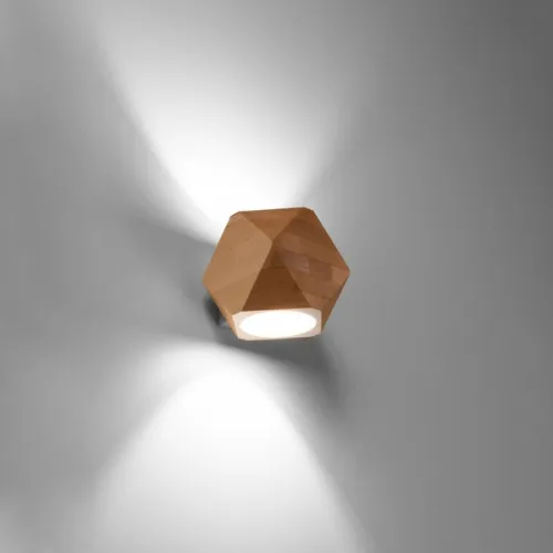 Sollux Woody natúr fali lámpa (SOL-SL.1008) GU10 1 izzós IP20