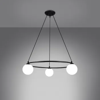 Sollux Yoli 3 fekete-fehér függesztett lámpa (SOL-SL.1213) G9 3 izzós IP20