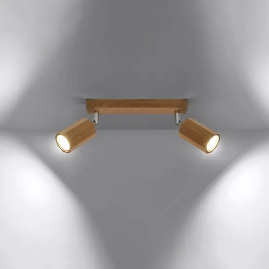 Sollux Zeke 2 tölgy színű mennyezeti lámpa (SOL-SL.1029) GU10 2 izzós IP20