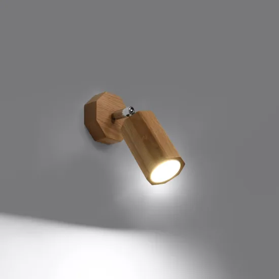 Sollux Zeke tölgy színű falikar (SOL-SL.1028) GU10 1 izzós IP20