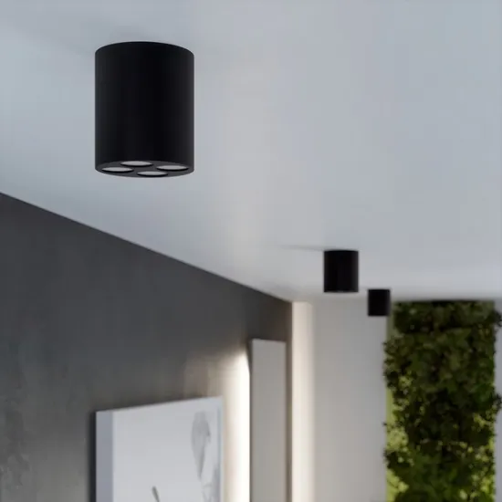 Sollux Zoe fekete LED mennyezeti lámpa (SOL-SL.1210) LED 4 izzós IP20