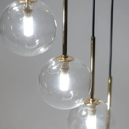 TK Lighting Aurora átlátszó-arany függesztett lámpa (TK-10182) G9 16 izzós IP20