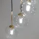 TK Lighting Aurora átlátszó-arany függesztett lámpa (TK-10258) G9 26 izzós IP20