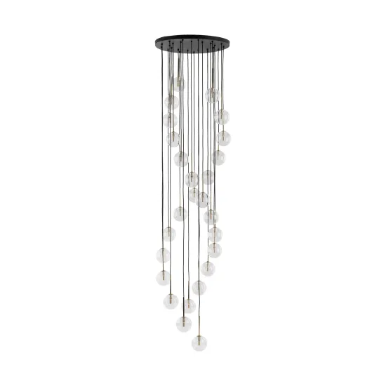 TK Lighting Aurora átlátszó-arany függesztett lámpa (TK-10258) G9 26 izzós IP20