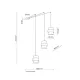 TK Lighting Calisto barna függesztett lámpa (TK-5403) E27 3 izzós IP20