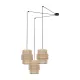 TK Lighting Calisto barna függesztett lámpa (TK-5403) E27 3 izzós IP20