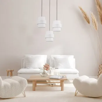 TK Lighting Calisto fehér függesztett lámpa (TK-5975) E27 3 izzós IP20