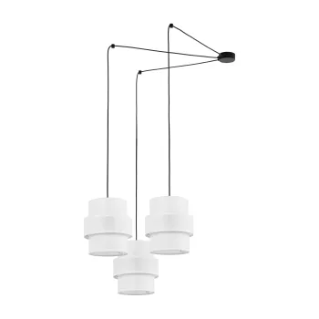 TK Lighting Calisto fehér függesztett lámpa (TK-5975) E27 3 izzós IP20