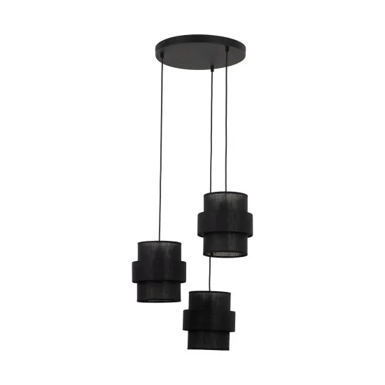 TK Lighting Calisto fekete függesztett lámpa (TK-5981) E27 3 izzós IP20