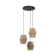 TK Lighting Calisto barna függesztett lámpa (TK-6098) E27 3 izzós IP20