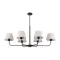TK Lighting Chicago fekete-bézs csillár (TK-3999) E27 6 izzós IP20