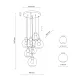 TK Lighting Cubus füstszínű függesztett lámpa (TK-10207) E27 7 izzós IP20