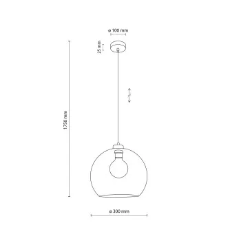 TK Lighting Cubus borostyán függesztett lámpa (TK-2064) E27 1 izzós IP20
