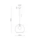TK Lighting Cubus borostyán függesztett lámpa (TK-2064) E27 1 izzós IP20