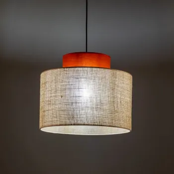 TK Lighting Duo piros-barna függesztett lámpa (TK-2785) E27 1 izzós IP20