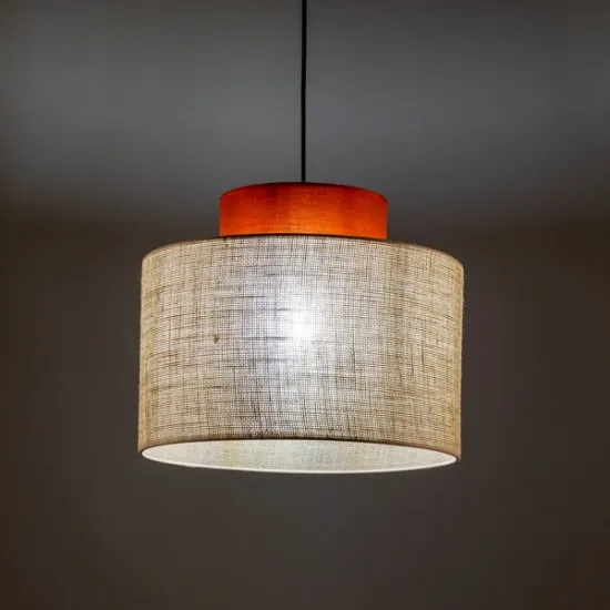 TK Lighting Duo piros-barna függesztett lámpa (TK-2785) E27 1 izzós IP20