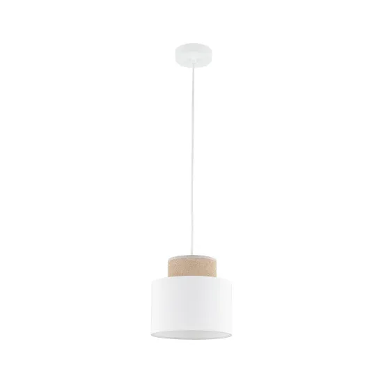 TK Lighting Duo White fehér-barna függesztett lámpa (TK-10078) E27 1 izzós IP20