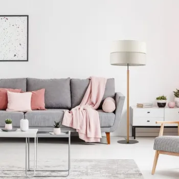 TK Lighting Eco fehér-bézs állólámpa (TK-5597) E27 1 izzós IP20