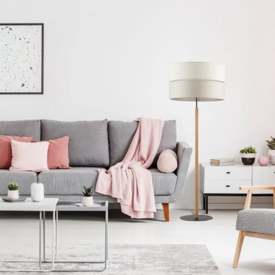 TK Lighting Eco fehér-bézs állólámpa (TK-5597) E27 1 izzós IP20