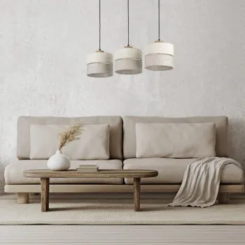 TK Lighting Eco bézs függesztett lámpa (TK-5771) E27 3 izzós IP20