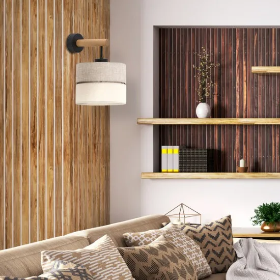 TK Lighting Eco fehér-bézs falikar (TK-5776) E27 1 izzós IP20