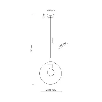 TK Lighting Esme átlátszó függesztett lámpa (TK-3268) E27 1 izzós IP20