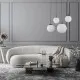 TK Lighting Esme fehér-fekete függesztett lámpa (TK-4790) E27 4 izzós IP20