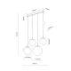 TK Lighting Esme fehér-fekete függesztett lámpa (TK-4790) E27 4 izzós IP20