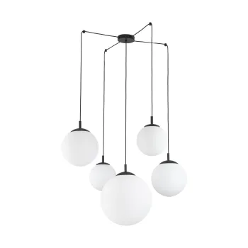 TK Lighting Esme fehér-fekete függesztett lámpa (TK-4791) E27 5 izzós IP20
