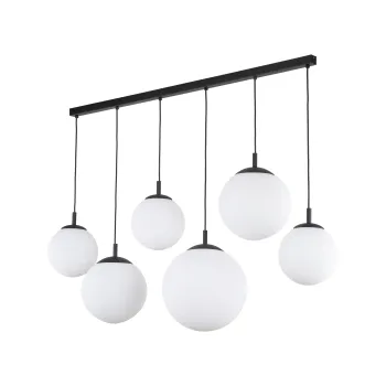 TK Lighting Esme fehér-fekete függesztett lámpa (TK-4792) E27 6 izzós IP20