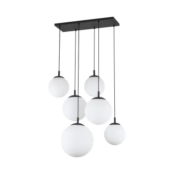 TK Lighting Esme fehér-fekete függesztett lámpa (TK-4793) E27 6 izzós IP20