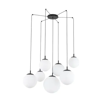 TK Lighting Esme fehér-fekete függesztett lámpa (TK-4794) E27 7 izzós IP20