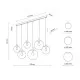 TK Lighting Esme füstszínű függesztett lámpa (TK-4797) E27 6 izzós IP20